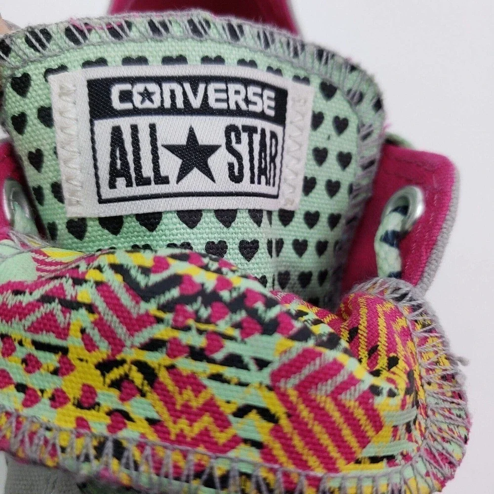 Converse All Star Double Tongue Girls Sz 5Y Womens Sz 6.5 Gray Low Shoes